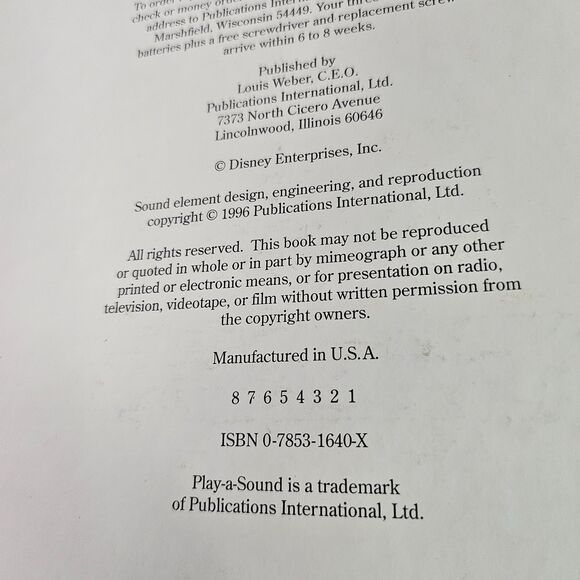 Vtg Disney Play-a-Sound Hunchback of Notre Dame Sound Effects Book 1996 Working - Picture 4 of 4